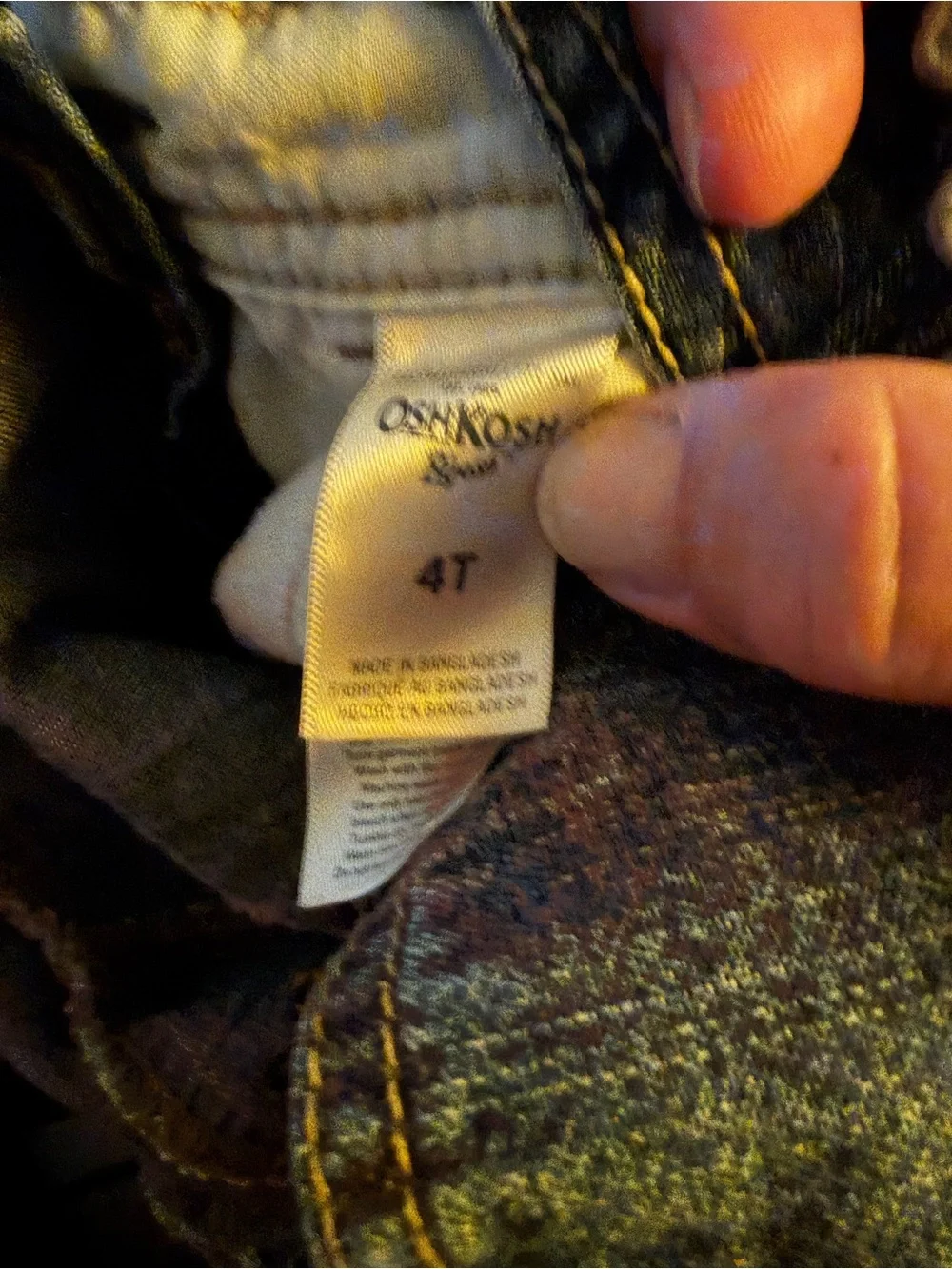 OshKosh B'gosh Blue Denim Kids Overalls with Embroidered Logo